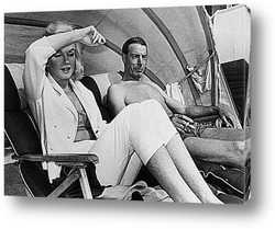    Монро и Димаджио отдыхают на побережье Флориды,1961г.