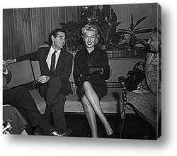  Мерелин Монро с мексиканским писателем Боланосом,1962г.