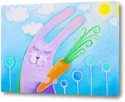   Картина Заяц и морковка