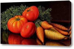  Картина Натюрморт с помидорами и морковью