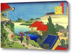  Отражение Фудзи на поверхность воды, вид горы Мисака в Косю