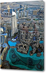    Вид с самого высокого здания в мире «Бурдж-Хали?фа»