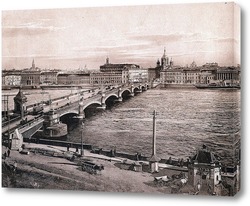    Николаевский мост. Вид с Васильевского острова 1907  –  1908