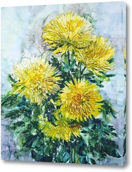   Картина Желтые хризантемы