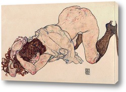   Картина Девушка на коленях,опирающаяся на локти