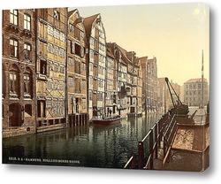    Канал,Гамбург, Германия. 1890-1900 гг