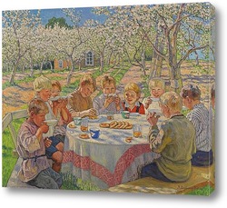   Картина Чай в яблоневом саду