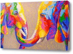   Картина Забота слонов