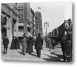    Уличная сцена на Пятой авеню.1899г.