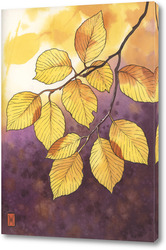   Постер Акварель "Осенние листья"