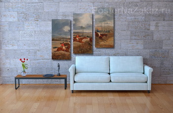 Модульная картина Сцены бега с препятствиями