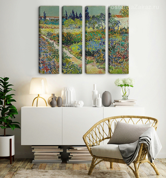 Модульная картина Сад с цветами