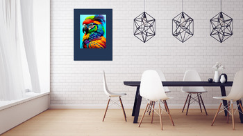 Модульная картина Яркий попугай