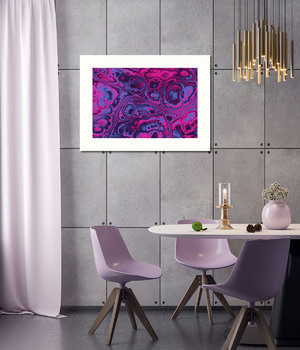 Модульная картина Абстрактный розово, синий узор