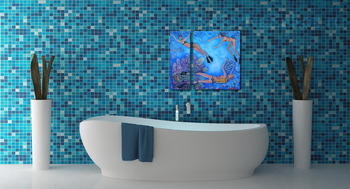 Модульная картина Девушки-рыбы