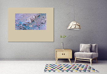 Модульная картина Абстрактный фиолетово голубой узор