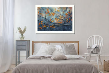 Модульная картина Акварель "Осенние ветви"