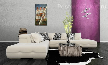 Модульная картина Три игрока