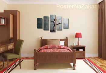 Модульная картина Балерина в черном 2