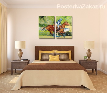 Модульная картина Конное поло XV
