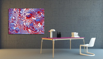 Модульная картина Абстрактный красно, белый узор