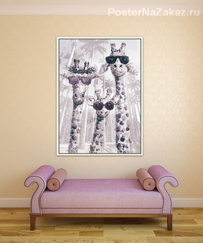 Модульная картина Жирафы стиляги