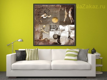 Модульная картина Игроки в баскетбол