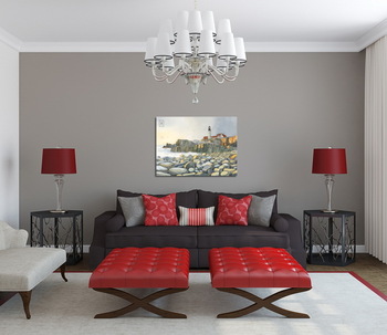 Модульная картина Акварель "Маяк"