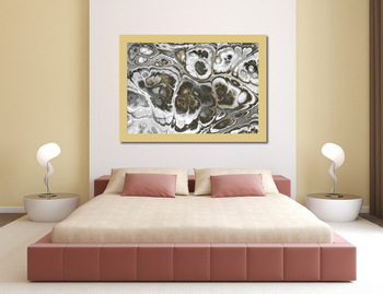 Модульная картина Абстрактный серо белый узор