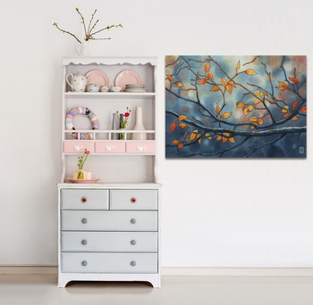 Модульная картина Акварель "Осенние ветви"