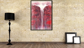 Модульная картина Водопад роз