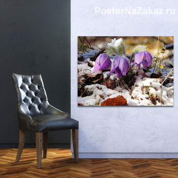 Модульная картина первые цветы