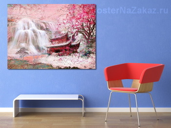 Модульная картина Водопад в Китае