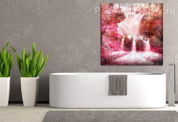 Модульная картина Красный водопад