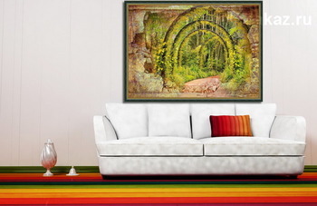 Модульная картина Тропинка в сад