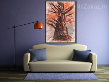 Модульная картина Дерева и газета