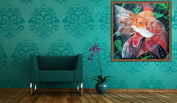 Модульная картина Золотая рыбка.