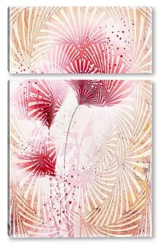 Модульная картина Цветы Фейерверк