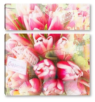 Модульная картина Красочные тюльпаны