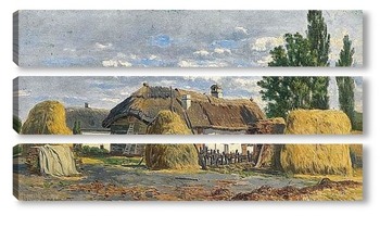 Модульная картина Венгерские крестьянские дома