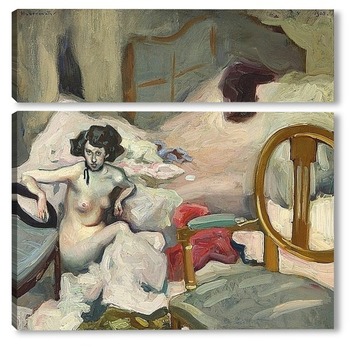 Модульная картина Молодая дама в спальне