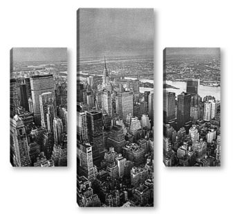 Модульная картина Нью-Йорк на фоне неба.