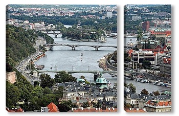 Модульная картина Пражские мосты