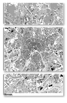 Модульная картина Карта Москвы
