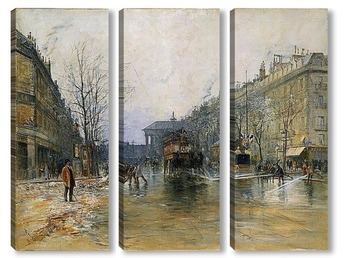 Модульная картина Париж уличная сцена