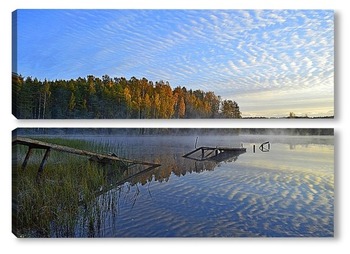 Модульная картина Утро у старой купальни....