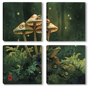  Акварель "Осенний лист"