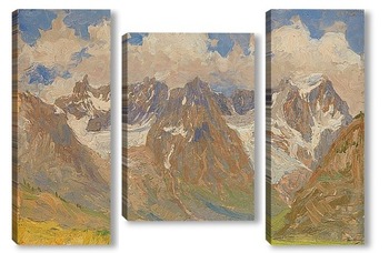 Модульная картина Горы и облака