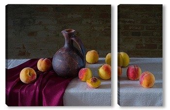 Модульная картина С персиками и кувшином