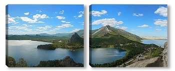 Модульная картина Панорама озера Боровое